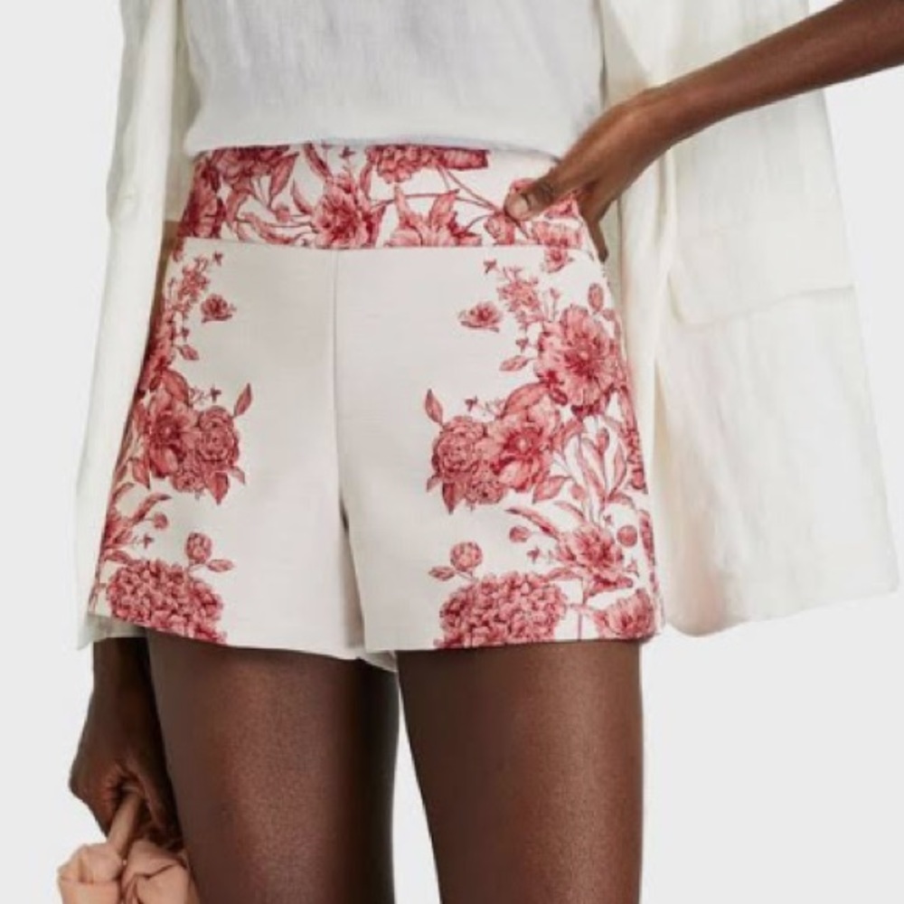 Alice & Olivia pink floral shorts MYA floral shorts